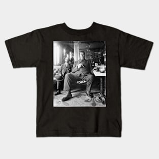 Giant Man Drinking a Beer, 1910. Vintage Photo Kids T-Shirt